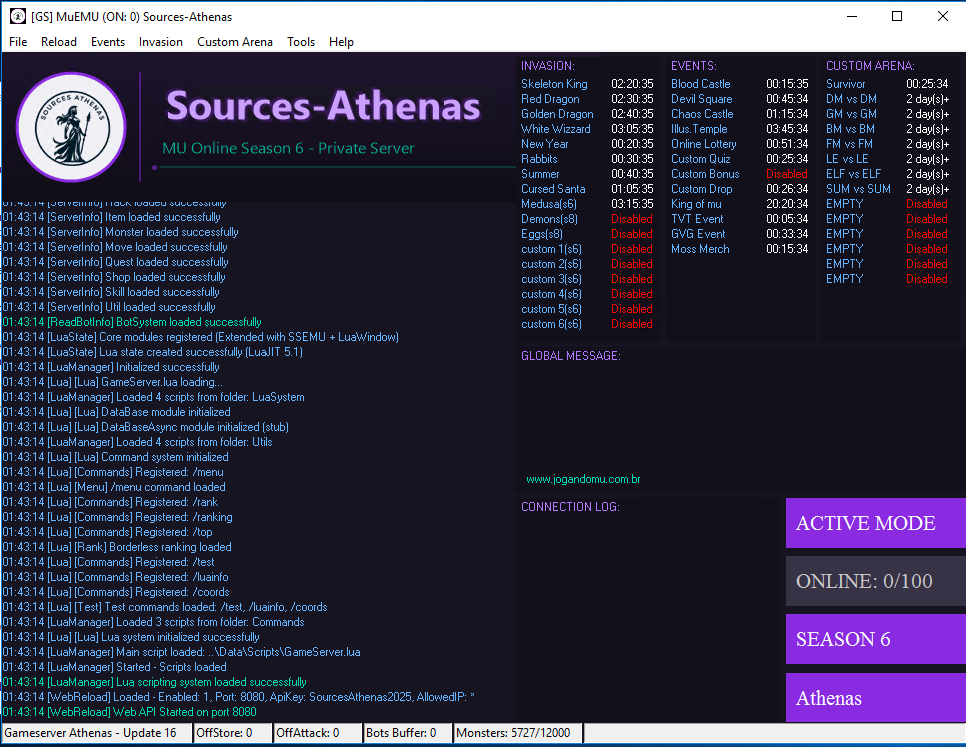 GameServer con Lua